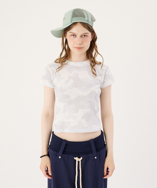 FTW(エフティダブリュー)の「SLUB CAMO TEE(Tシャツ/カットソー・レディース・グリーン/ブラック/ホワイト・MEDIUM/SMALL/LARGE)」の7枚目の写真