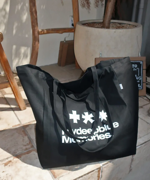 mydeepbluememories（マイディープブルーメモリーズ）の「MM LOGO ECO BAG_Black（エコバッグ/サブバッグ・レディース・ブラック・FREE）」の5枚目の写真