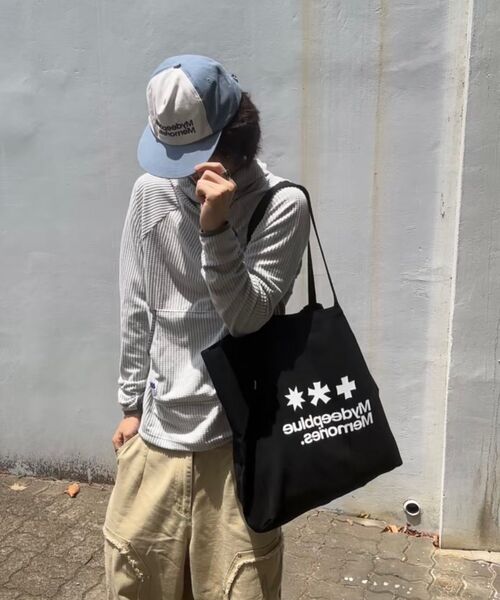 mydeepbluememories（マイディープブルーメモリーズ）の「MM LOGO ECO BAG_Black（エコバッグ/サブバッグ・レディース・ブラック・FREE）」の8枚目の写真