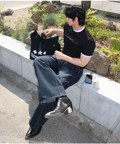 mydeepbluememories（マイディープブルーメモリーズ）の「MM LOGO ECO BAG_Black（エコバッグ/サブバッグ・レディース・ブラック・FREE）」の10枚目の写真