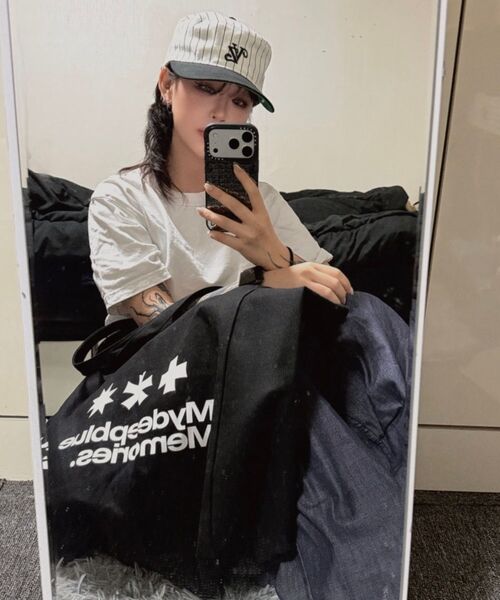 mydeepbluememories（マイディープブルーメモリーズ）の「MM LOGO ECO BAG_Black（エコバッグ/サブバッグ・レディース・ブラック・FREE）」の15枚目の写真