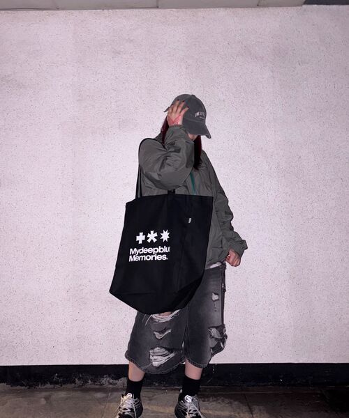 mydeepbluememories（マイディープブルーメモリーズ）の「MM LOGO ECO BAG_Black（エコバッグ/サブバッグ・レディース・ブラック・FREE）」の16枚目の写真