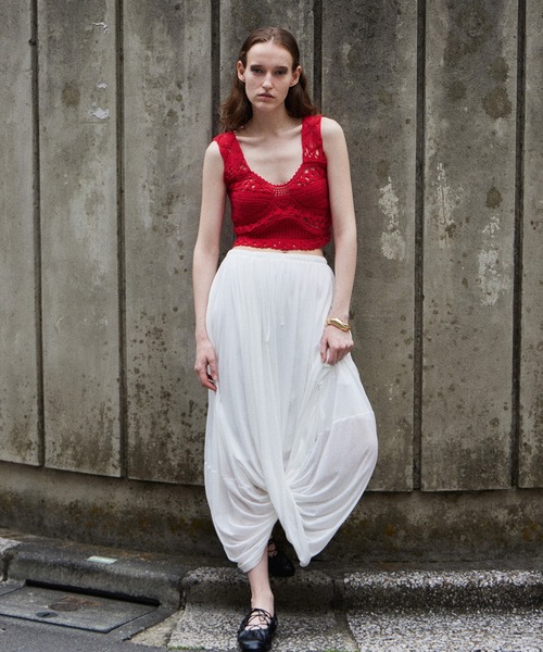 MAISON SPECIAL(メゾンスペシャル)の「2WAY drape skirt/2WAYドレープスカート(スカート・レディース・ブラック/ホワイト・36/38)」の3枚目の写真