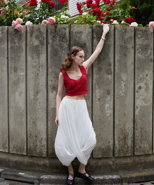 MAISON SPECIAL(メゾンスペシャル)の「2WAY drape skirt/2WAYドレープスカート(スカート・レディース・ブラック/ホワイト・36/38)」の7枚目の写真