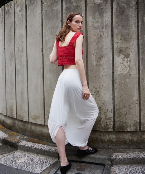 MAISON SPECIAL(メゾンスペシャル)の「2WAY drape skirt/2WAYドレープスカート(スカート・レディース・ブラック/ホワイト・36/38)」の12枚目の写真