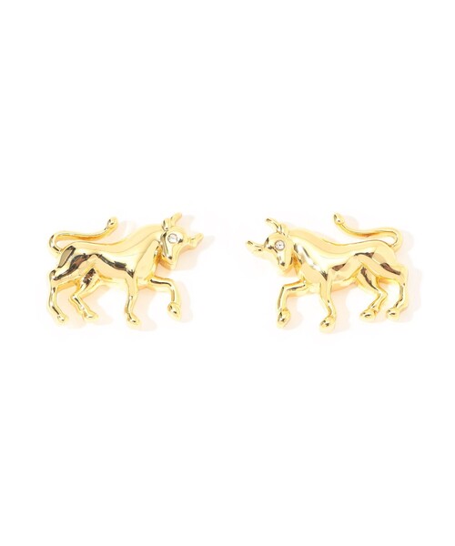 Lele Sadoughi（レレサドイ）の「LELE SADOUGHI TAURUS ZODIAC ピアス（ピアス（両耳用）・レディース・ゴールド・FREE）」の5枚目の写真
