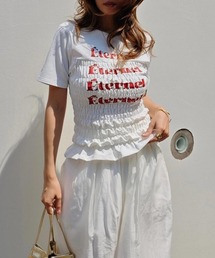 esutoreja | シャーリングロゴTシャツ(Tシャツ/カットソー)