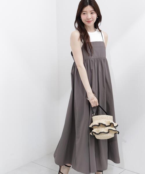 PROPORTION BODY DRESSING(プロポーションボディドレッシング)の「カットドッキングキャミワンピース / 1216240600(ワンピース・レディース・ブラック/ピンク/ダークグレー・MEDIUM/P/S/SMALL)」の3枚目の写真
