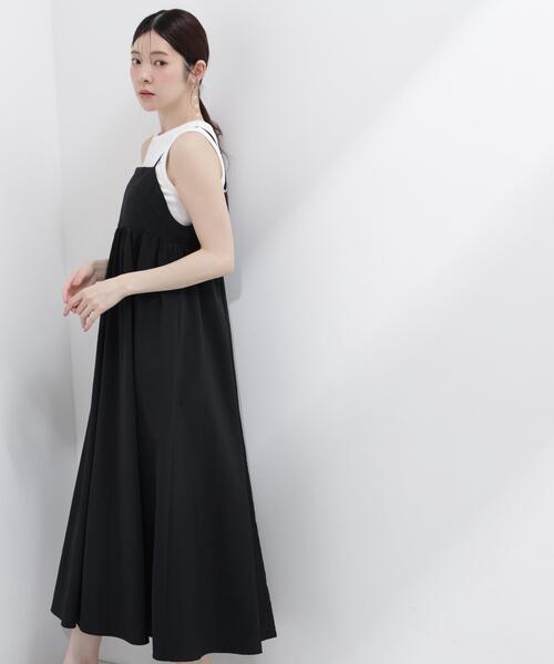 PROPORTION BODY DRESSING(プロポーションボディドレッシング)の「カットドッキングキャミワンピース / 1216240600(ワンピース・レディース・ブラック/ピンク/ダークグレー・MEDIUM/P/S/SMALL)」の4枚目の写真