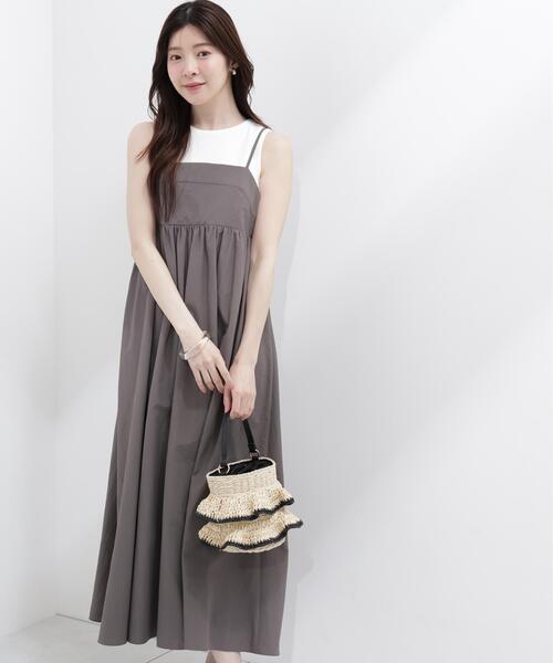 PROPORTION BODY DRESSING(プロポーションボディドレッシング)の「カットドッキングキャミワンピース / 1216240600(ワンピース・レディース・ブラック/ピンク/ダークグレー・MEDIUM/P/S/SMALL)」の12枚目の写真
