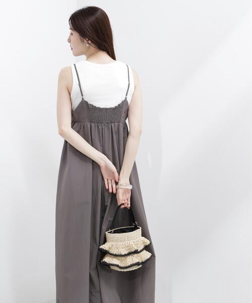 PROPORTION BODY DRESSING(プロポーションボディドレッシング)の「カットドッキングキャミワンピース / 1216240600(ワンピース・レディース・ブラック/ピンク/ダークグレー・MEDIUM/P/S/SMALL)」の13枚目の写真