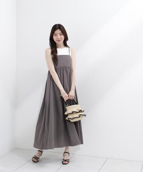 PROPORTION BODY DRESSING(プロポーションボディドレッシング)の「カットドッキングキャミワンピース / 1216240600(ワンピース・レディース・ブラック/ピンク/ダークグレー・MEDIUM/P/S/SMALL)」の16枚目の写真