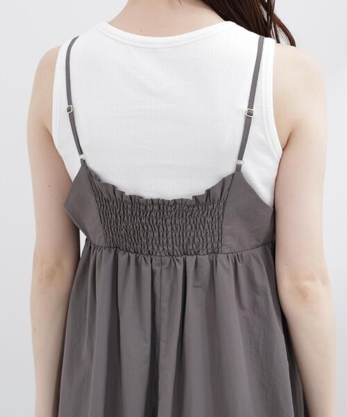 PROPORTION BODY DRESSING(プロポーションボディドレッシング)の「カットドッキングキャミワンピース / 1216240600(ワンピース・レディース・ブラック/ピンク/ダークグレー・MEDIUM/P/S/SMALL)」の22枚目の写真