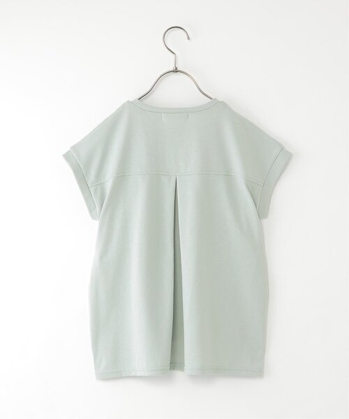 ikka（イッカ）の「【親子コーデ】冷感フロントレース切り替えプルオーバー（130~160cm）（Tシャツ/カットソー・キッズ・ミント/オフホワイト・140/160/150/130）」の4枚目の写真