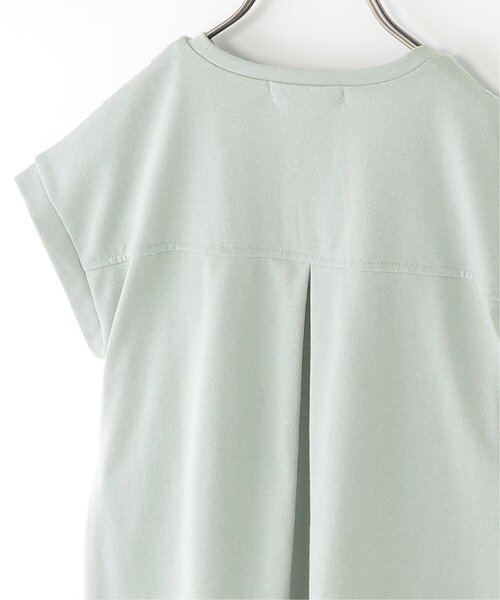 ikka（イッカ）の「【親子コーデ】冷感フロントレース切り替えプルオーバー（130~160cm）（Tシャツ/カットソー・キッズ・ミント/オフホワイト・140/160/150/130）」の8枚目の写真