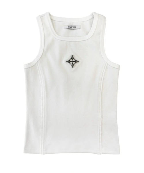 BLR BLUER(ビーエルアールブラー)の「【BLR BLUER】Logo Rivet Sleeveless / 【ビーエルアール ブラー】ロゴリベットタンクトップ(タンクトップ・メンズ・ホワイト/ブラック・M/L)」の10枚目の写真