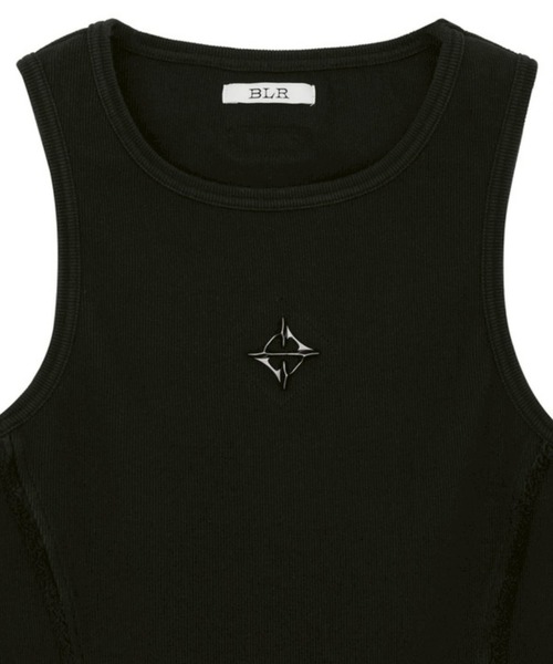 BLR BLUER(ビーエルアールブラー)の「【BLR BLUER】Logo Rivet Sleeveless / 【ビーエルアール ブラー】ロゴリベットタンクトップ(タンクトップ・メンズ・ホワイト/ブラック・M/L)」の19枚目の写真
