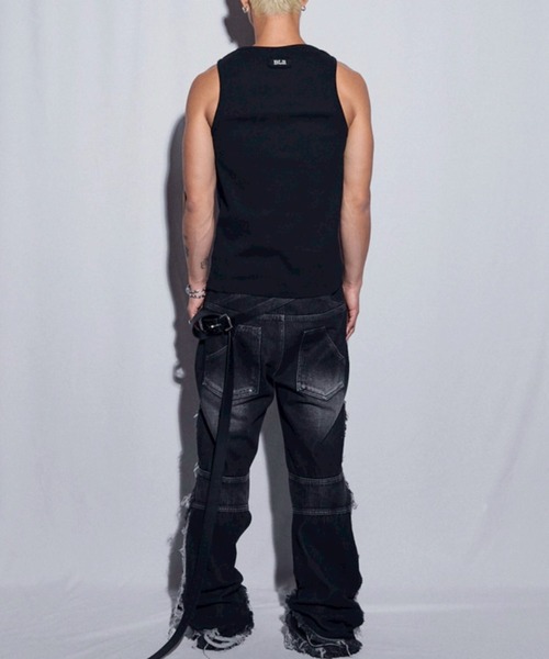 BLR BLUER(ビーエルアールブラー)の「【BLR BLUER】Logo Rivet Sleeveless / 【ビーエルアール ブラー】ロゴリベットタンクトップ(タンクトップ・メンズ・ホワイト/ブラック・M/L)」の17枚目の写真