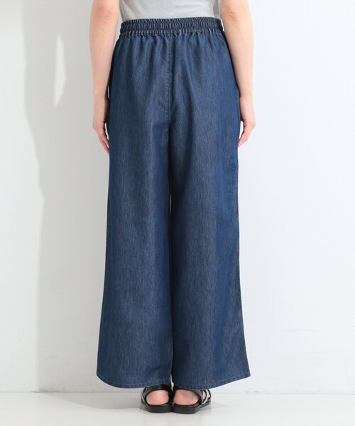SHOO・LA・RUE(シューラルー)の「【セットアップ可/S-LL】ライトオンスデニム イージーワイドパンツ(デニムパンツ・レディース・ブラック/ライトブルー/ネイビー・03/02/04/01)」の9枚目の写真