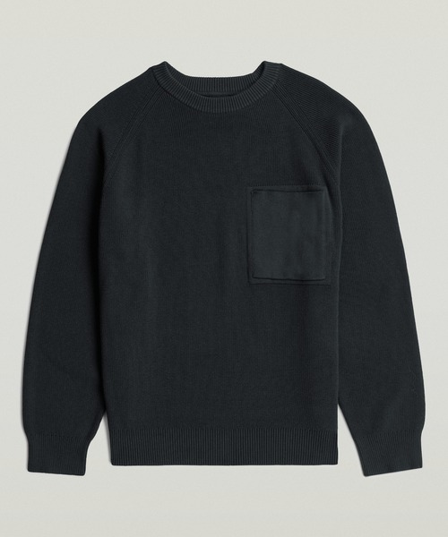 G-STAR(ジースター)の「Raglan Rib Pocket Knit/ラグランリブポケットコットンニットセーター(ニット/セーター・メンズ・ダークブルー/ホワイト系その他・X-SMALL/SMALL/LARGE/MEDIUM/X-LARGE)」の13枚目の写真