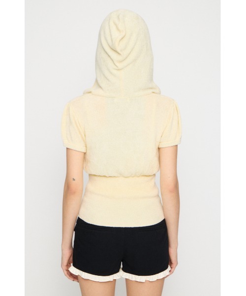 LAGUA GEM（ラグアジェム）の「PUFF SLEEVE HOODIE トップス（ニット/セーター・レディース・ライトブルー/オフホワイト/チャコールグレー・FREE）」の18枚目の写真