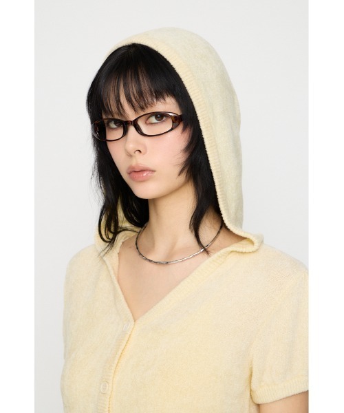 LAGUA GEM（ラグアジェム）の「PUFF SLEEVE HOODIE トップス（ニット/セーター・レディース・ライトブルー/オフホワイト/チャコールグレー・FREE）」の19枚目の写真