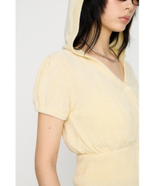 LAGUA GEM（ラグアジェム）の「PUFF SLEEVE HOODIE トップス（ニット/セーター・レディース・ライトブルー/オフホワイト/チャコールグレー・FREE）」の21枚目の写真
