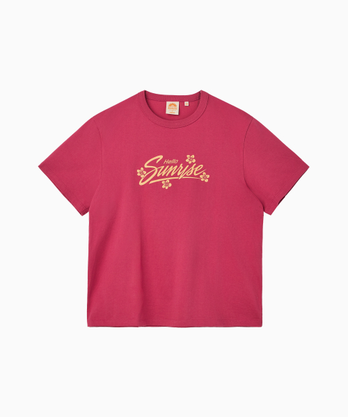 HELLO SUNRISE(ハローサンライズ)の「HS Sunrise Bloom Tee_Magenta Pink(Tシャツ/カットソー・レディース・ピンク・SMALL/MEDIUM/LARGE)」の2枚目の写真