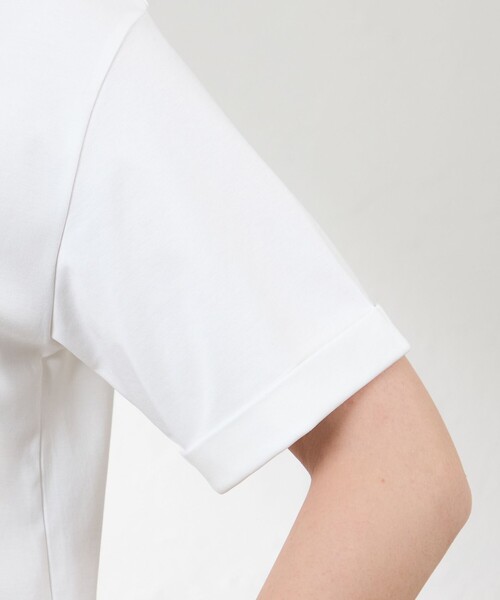 amaca(アマカ)の「花文字Tシャツ(Tシャツ/カットソー・レディース・ダークネイビー/オフホワイト・38/40)」の8枚目の写真