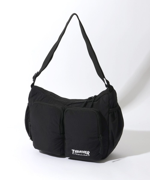 THRASHER（スラッシャー）の「【THRASHER/スラッシャー】ダブルポケット ショルダーバッグ（ショルダーバッグ・メンズ・ブラック系1/ブラック・FREE）」の11枚目の写真