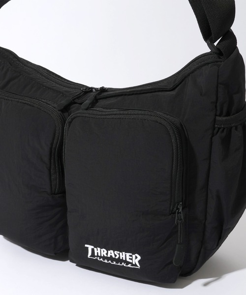 THRASHER（スラッシャー）の「【THRASHER/スラッシャー】ダブルポケット ショルダーバッグ（ショルダーバッグ・メンズ・ブラック系1/ブラック・FREE）」の16枚目の写真