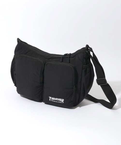 THRASHER（スラッシャー）の「【THRASHER/スラッシャー】ダブルポケット ショルダーバッグ（ショルダーバッグ・メンズ・ブラック系1/ブラック・FREE）」の22枚目の写真