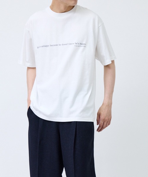 SCREEN STARS(スクリーンスターズ)の「【SCREEN STARS / スクリーンスターズ】フロントタイポグラフィTシャツ(Tシャツ/カットソー・メンズ・ホワイト/ブラック・L/LL/M)」の2枚目の写真