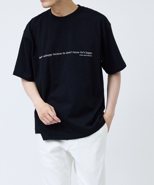 SCREEN STARS(スクリーンスターズ)の「【SCREEN STARS / スクリーンスターズ】フロントタイポグラフィTシャツ(Tシャツ/カットソー・メンズ・ホワイト/ブラック・L/LL/M)」の1枚目の写真