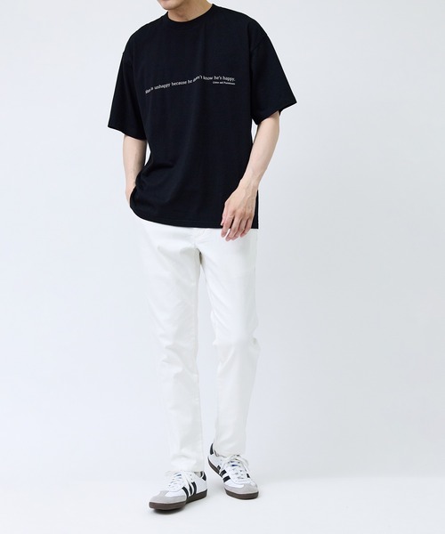 SCREEN STARS(スクリーンスターズ)の「【SCREEN STARS / スクリーンスターズ】フロントタイポグラフィTシャツ(Tシャツ/カットソー・メンズ・ホワイト/ブラック・L/LL/M)」の21枚目の写真