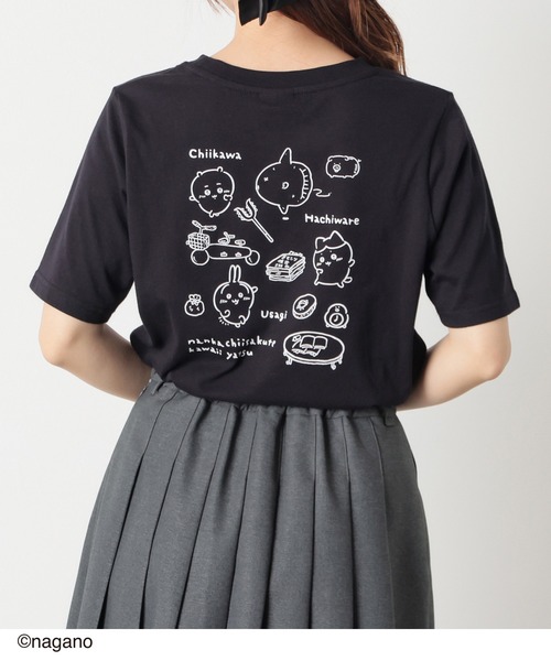Honeys(ハニーズ)の「ちいかわ/Tシャツ(Tシャツ/カットソー・レディース・ミント/アイボリー/ブラック・S/M/LL/L)」の2枚目の写真