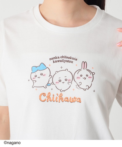 Honeys(ハニーズ)の「ちいかわ/Tシャツ(Tシャツ/カットソー・レディース・ミント/アイボリー/ブラック・S/M/LL/L)」の6枚目の写真