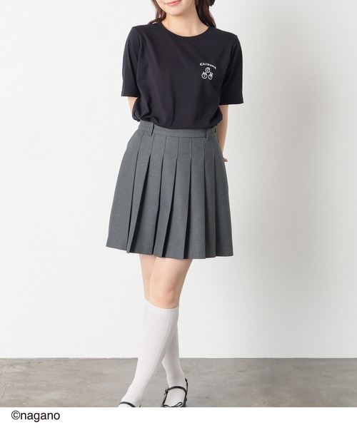 Honeys(ハニーズ)の「ちいかわ/Tシャツ(Tシャツ/カットソー・レディース・ミント/アイボリー/ブラック・S/M/LL/L)」の7枚目の写真