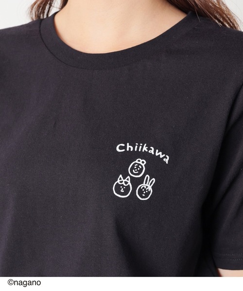 Honeys(ハニーズ)の「ちいかわ/Tシャツ(Tシャツ/カットソー・レディース・ミント/アイボリー/ブラック・S/M/LL/L)」の9枚目の写真