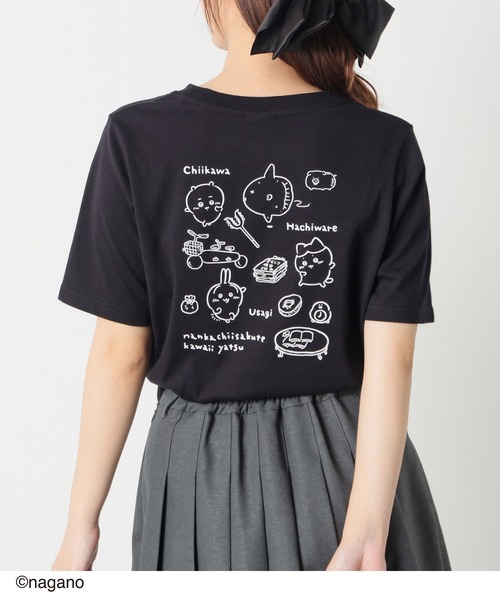 Honeys(ハニーズ)の「ちいかわ/Tシャツ(Tシャツ/カットソー・レディース・ミント/アイボリー/ブラック・S/M/LL/L)」の10枚目の写真
