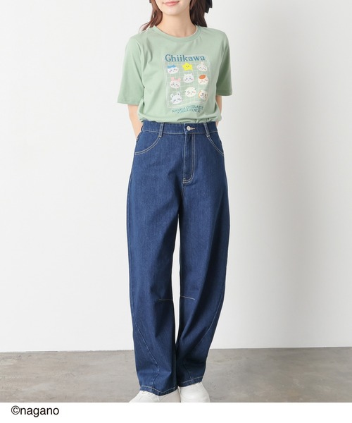 Honeys(ハニーズ)の「ちいかわ/Tシャツ(Tシャツ/カットソー・レディース・ミント/アイボリー/ブラック・S/M/LL/L)」の12枚目の写真