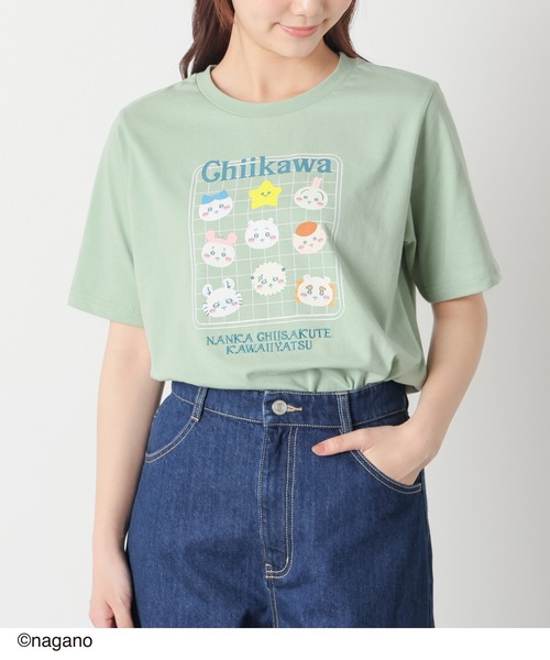 Honeys(ハニーズ)の「ちいかわ/Tシャツ(Tシャツ/カットソー・レディース・ミント/アイボリー/ブラック・S/M/LL/L)」の13枚目の写真