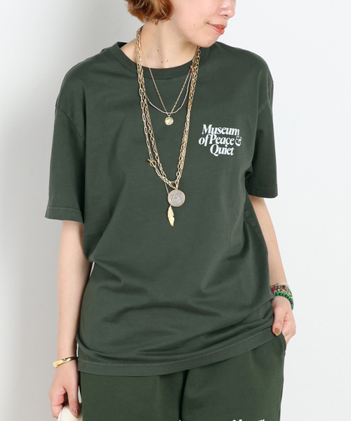 AP STUDIO（エーピーストゥディオ）の「【Museum of Peace & Quiet】MID CENTURY T-SH（Tシャツ/カットソー・レディース・ネイビー/グリーン・FREE）」の3枚目の写真