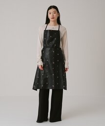 【ワンピース/ラップスカート2WAY仕様】フェイクレザーエプロンワンピース