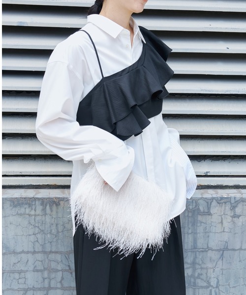 MIESROHE(ミースロエ)の「【洗える】ラッフルビスチェトップス(その他トップス・レディース・ベージュ/ブラック/カーキ・F)」の5枚目の写真
