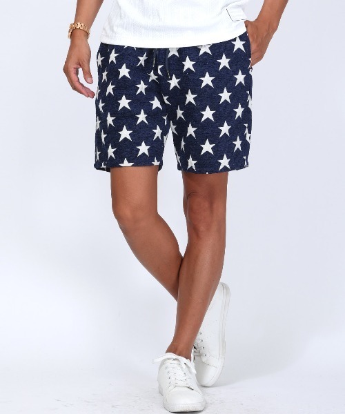 LUXSTYLE(ラグスタイル)の「ゴブラン織り星柄ショートパンツ(その他パンツ・メンズ・ブラック/オレンジ/グリーン・L/M)」の7枚目の写真