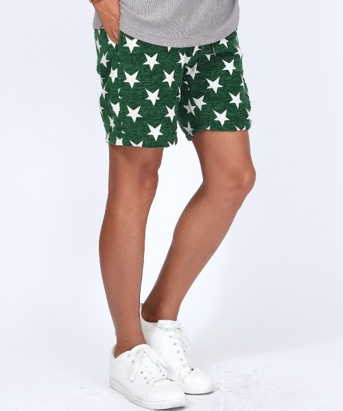 LUXSTYLE(ラグスタイル)の「ゴブラン織り星柄ショートパンツ(その他パンツ・メンズ・ブラック/オレンジ/グリーン・L/M)」の9枚目の写真