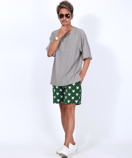 LUXSTYLE(ラグスタイル)の「ゴブラン織り星柄ショートパンツ(その他パンツ・メンズ・ブラック/オレンジ/グリーン・L/M)」の10枚目の写真