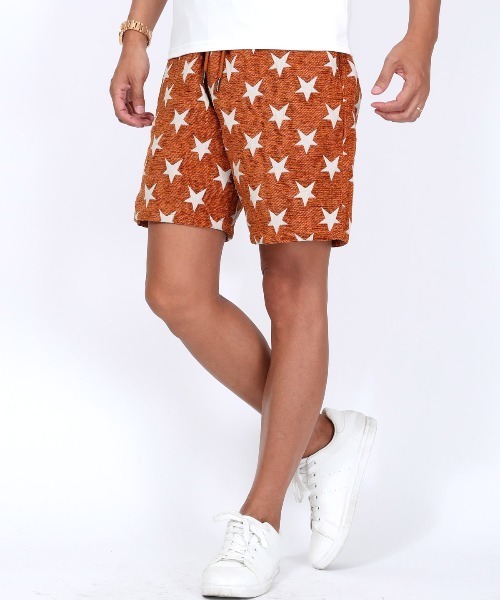 LUXSTYLE(ラグスタイル)の「ゴブラン織り星柄ショートパンツ(その他パンツ・メンズ・ブラック/オレンジ/グリーン・L/M)」の11枚目の写真
