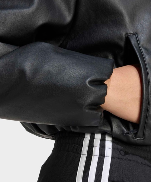 adidas(アディダス)の「プレザー ボンバー 合成ダウンジャケット / アディダスオリジナルス adidas Originals(ダウンジャケット/コート・レディース・ブラック・XX-LARGE/3XL/LARGE/MEDIUM/SMALL/X-LARGE/X-SMALL)」の6枚目の写真